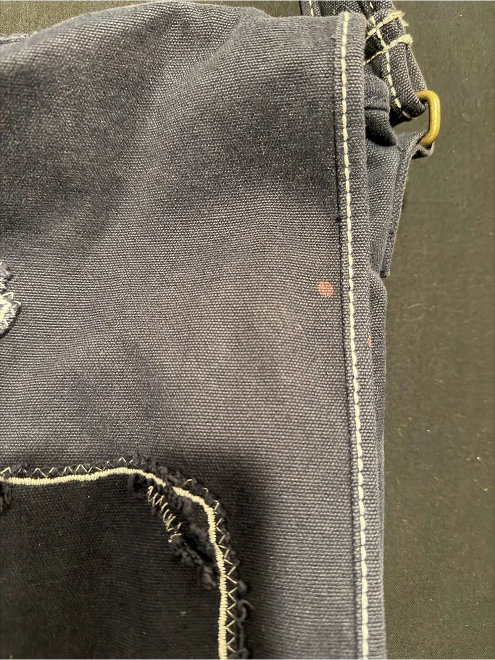 Abercrombie Canvas Moose Messenger Bag - Navy